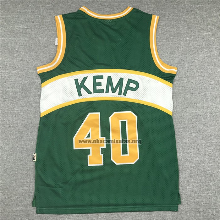 Camiseta Seattle SuperSonics Shawn Kemp NO 40 Historic Retro Verde